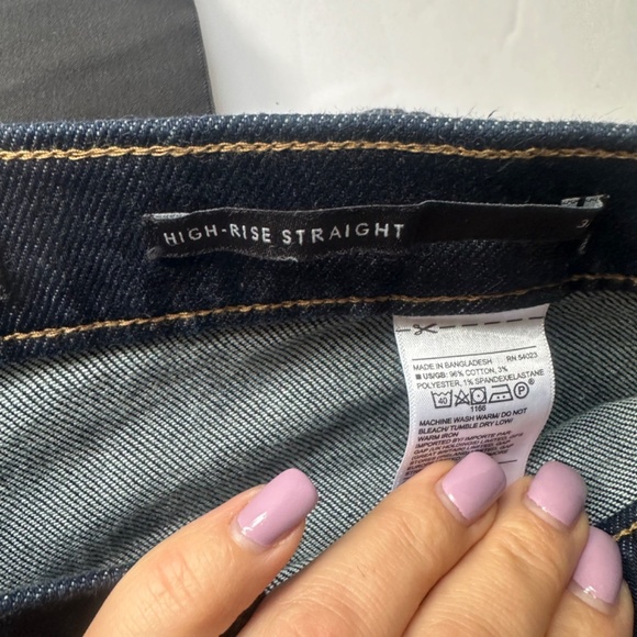 Banana Republic Straight-Fit  Jeans Women High Rise Patch Pocket Size 32 - Picture 8 of 14